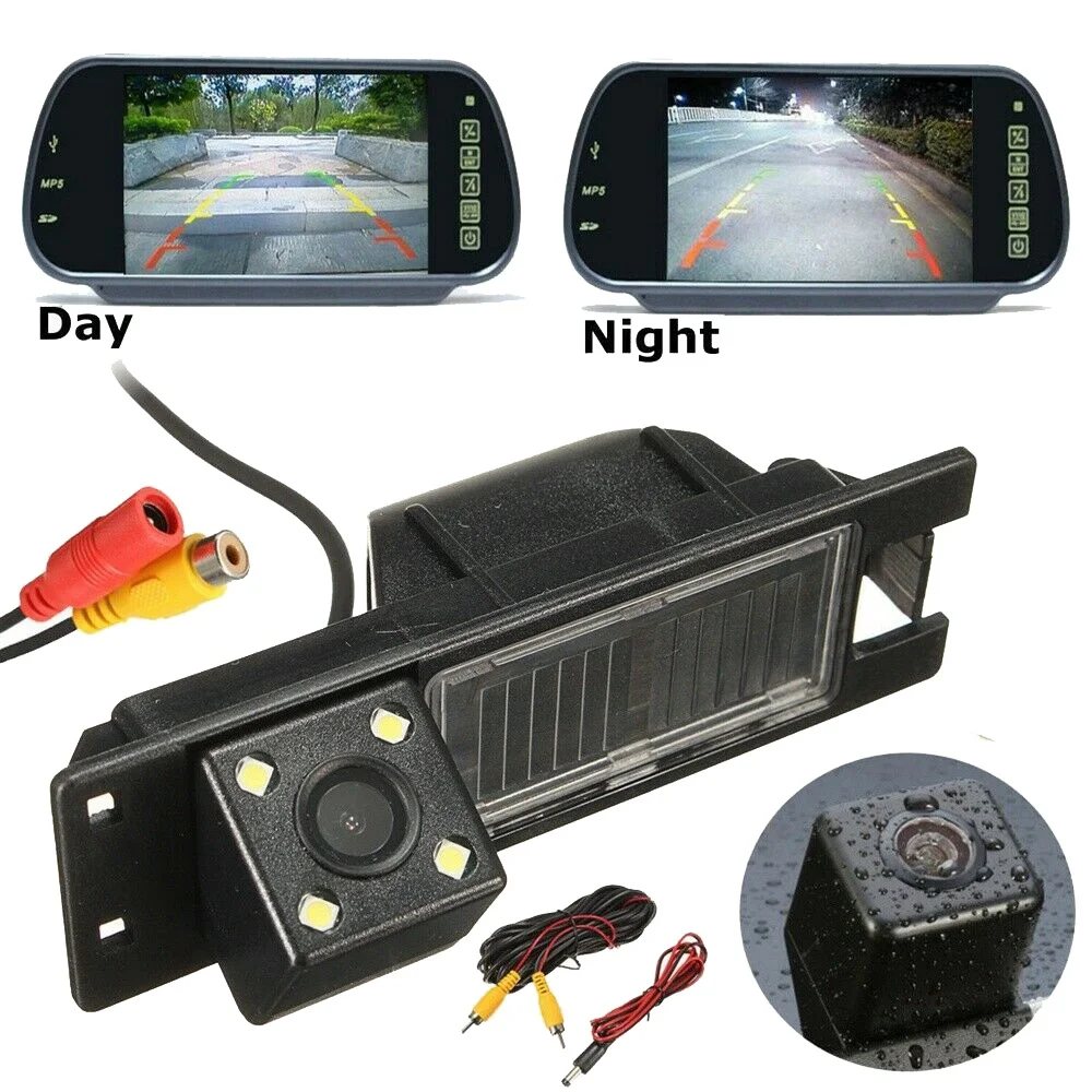 HD Car Rear View Backup Camera, câmera reversa para Opel Astra H J Corsa Meriva Zafira Insignia FIAT Buick Regal, 4LED