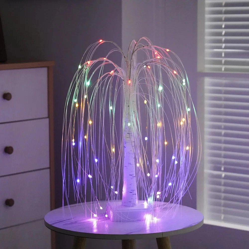 

Настольная лампа «Сказочное дерево», сделай сам, ива, жемчуг, регулируемая ветка, USB/батарея, подарок, домашняя комната, вечерние, свадебные украшения, ночник