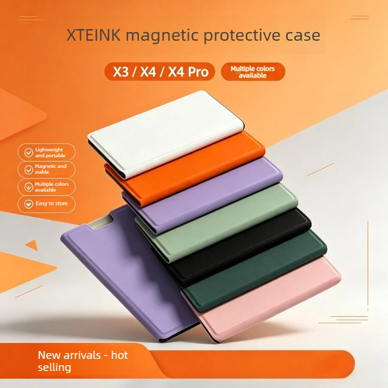 Magnetic Protective Case for XTEINK X3/X4/X4Pro E-ink Reader E-Book Case All-inclusive Anti-fall Flip Protective Shell DIY Gifts