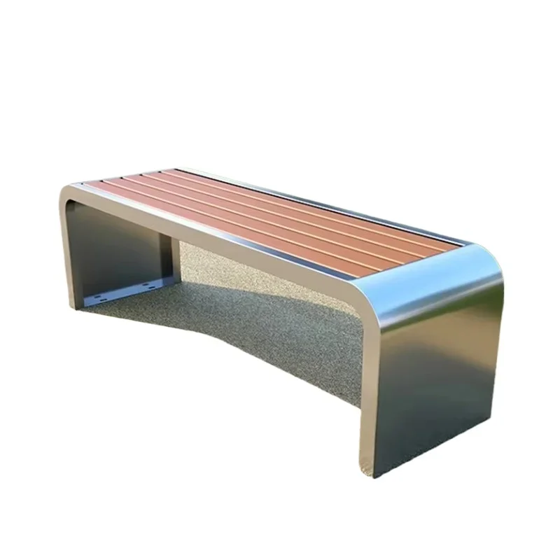

*best selling modern public park metal steel solid wooden courtyard outdoor garden bench