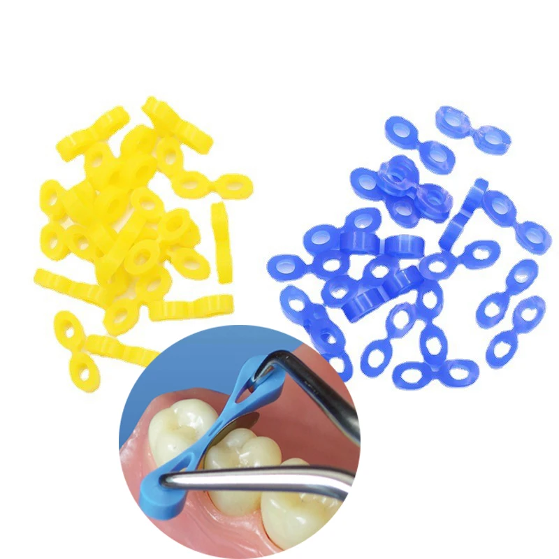 40pcs/box  Dental Elastic Rubber Fixing Wedges Flexible Interdental Wedge Matrix Matrices Dam Composite Dentistry