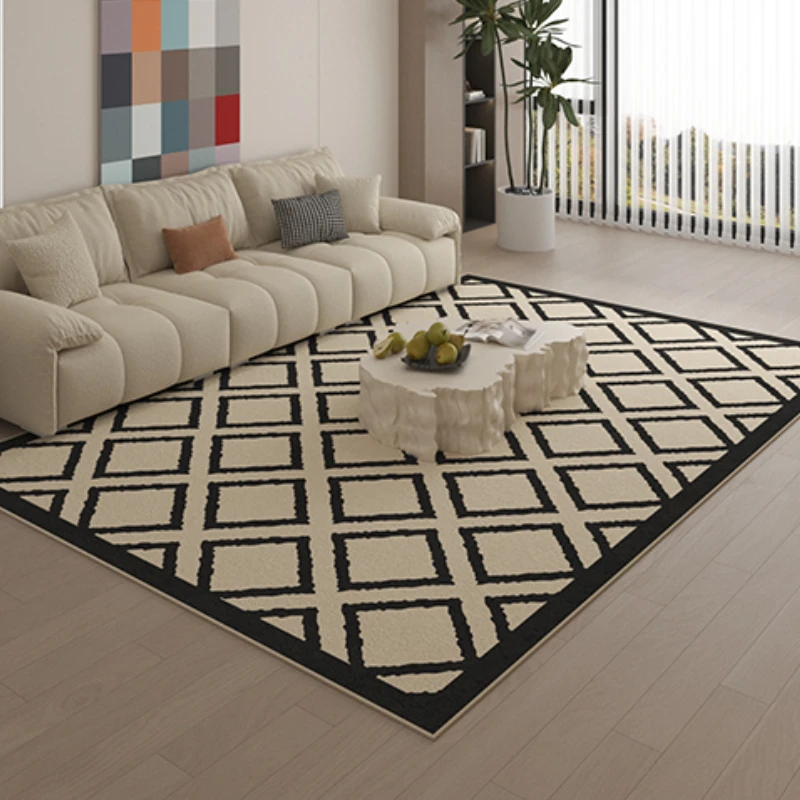 

Retro Style Rugs for Bedroom Large Area Living Room Decoration Light Luxury Carpet Washable Lounge Mat Anti-slip Soft Study Rug