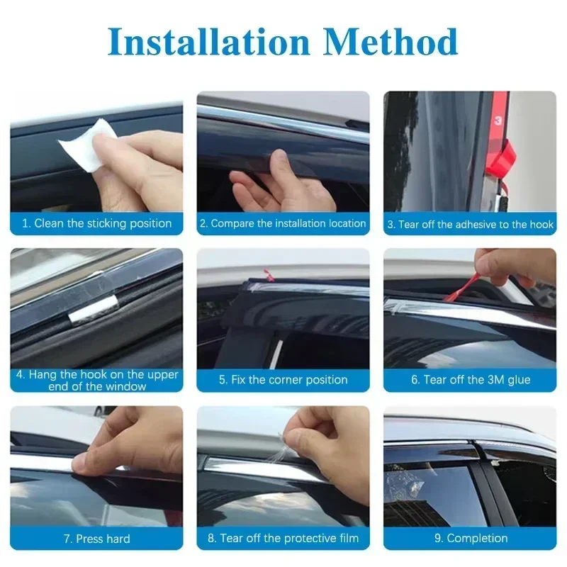 Sun And Rain Shield for Lincoln Nautilus 2024 Accessories MK2 CDX707 2023~2025 Wind Rain Visor Auto Deflector Weathershield Tool