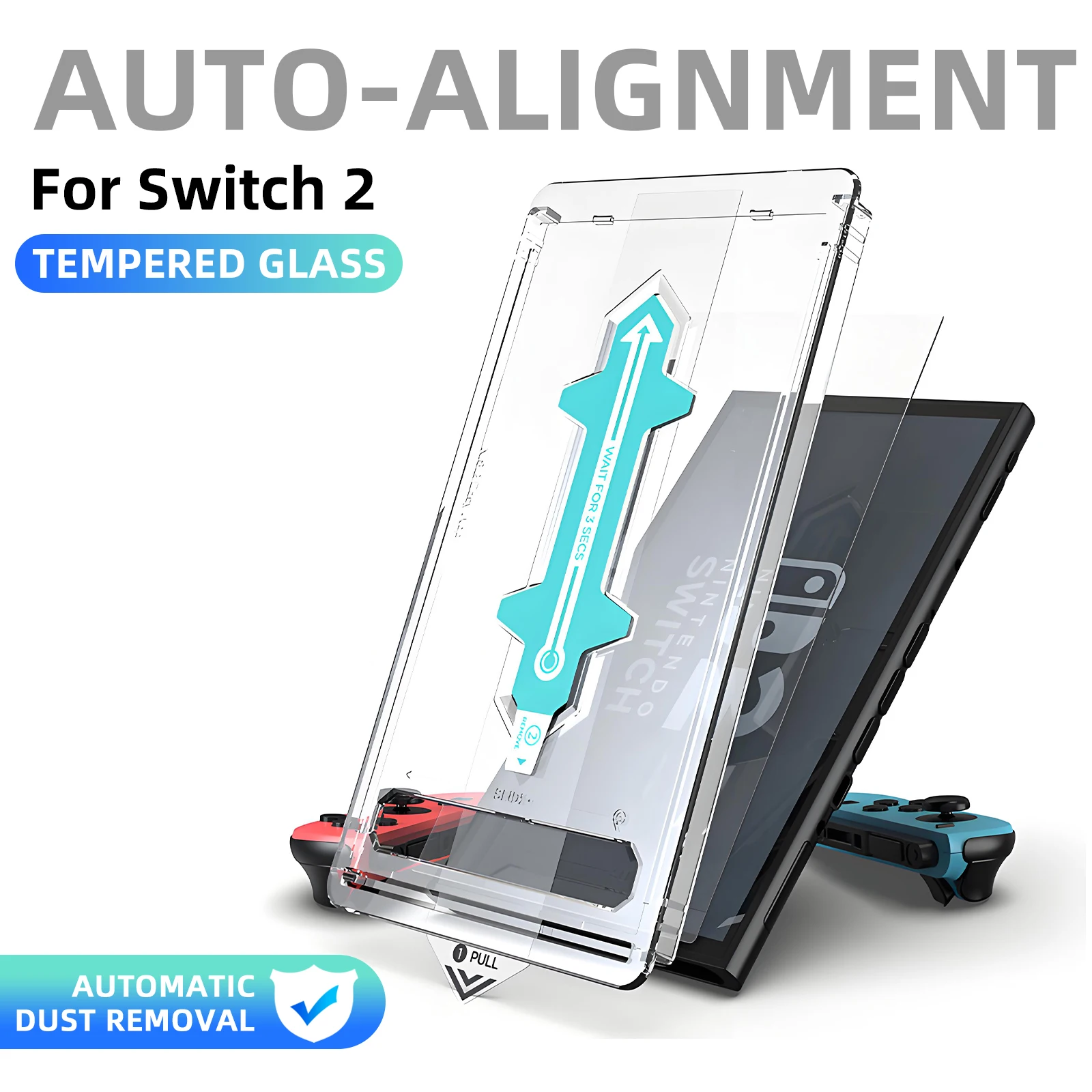 

Auto-Alignment Screen Protector for Nintendo Switch2 9H Tempered Glass,Easy Installation Kit Anti-Scratch Protection Accessories