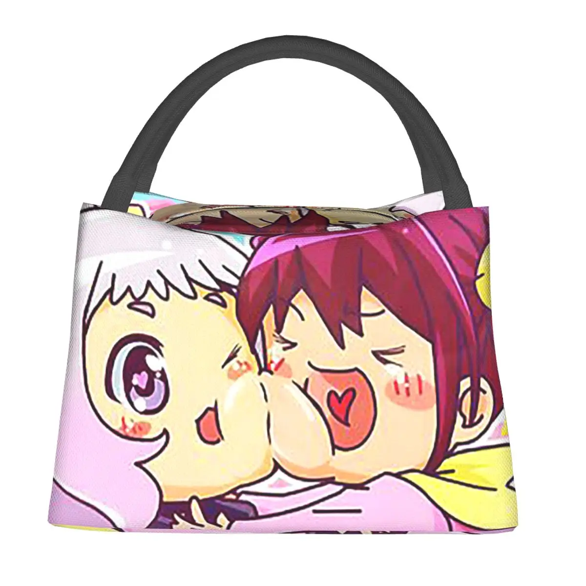 Smile Precure Lunch Bags Insulated Bento Box Resuable Lunch Tote Picnic Bags Cooler Thermal Bag for Woman Student School