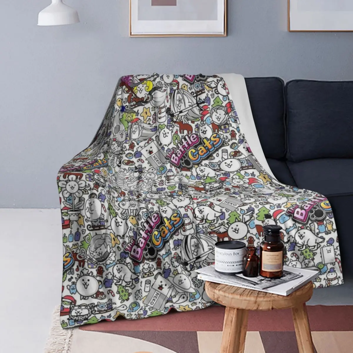 

Battle Cats Blanket Soft Warm Flannel Throw Blanket Bedding for Bed Living room Picnic Travel Home Couch