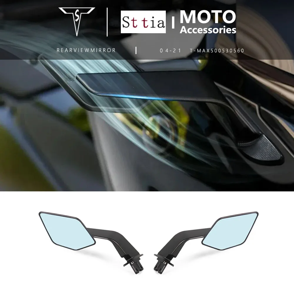 

Для T-MAX 500 04-12 TMAX 530 12-19 T-MAX 560 2020 Зеркало заднего вида для мотоцикла Невидимое зеркало заднего вида Спортивное крылышко с ветровым крылом