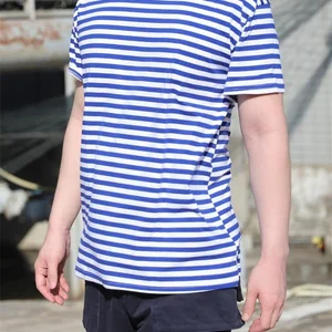 Rus Telnyashka erkek çizgili tişört, Rus ordusu, Rusya'nın özel kuvvetlerinin mavi ordusu, %65 pamuk, %35 spandeks, 82n askeri ve Rus gömleğinde 8 büyük satış - №8