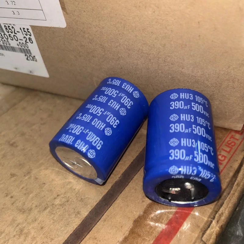 2PCS 390UF 500V Electrolytic capacitor 500V 390UF 35X50 HU3 105 degrees