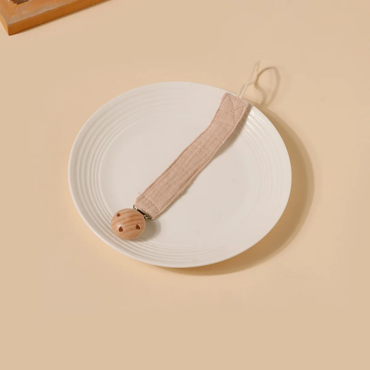 1PcsDouble Schicht Reine Baumwolle Crepe Tuch Nippel Hängen Seil Gedruckt Baumwolle Baby Schnuller Kette Neugeborenen Buche Schnuller Clip Geschenk – Detail 7