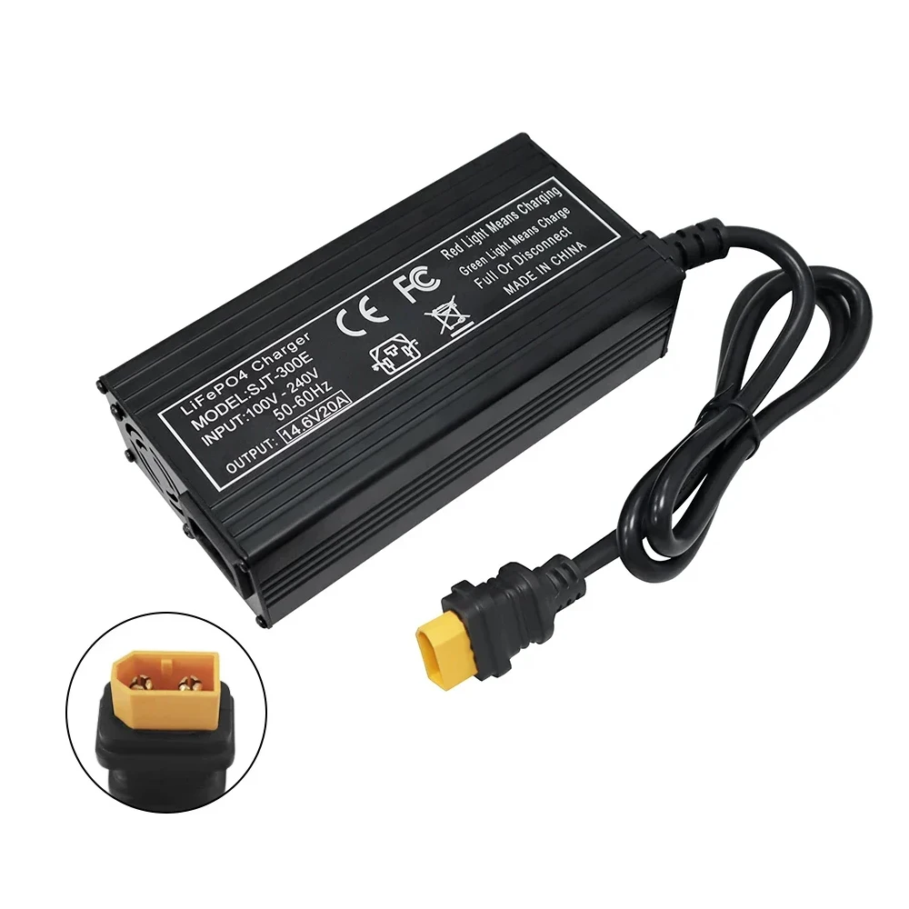 14.6V 20A Smart Lifepo4 Battery Charger 110-220V 4S 12V 20A High Power Charger For Lithium iron Phosphate Battery Pack