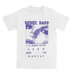 Novelty Renee Rapp Snow Angel Retro Black T-Shirts for Men Women 100% Cotton Tees Shirt Birthday Present Tops