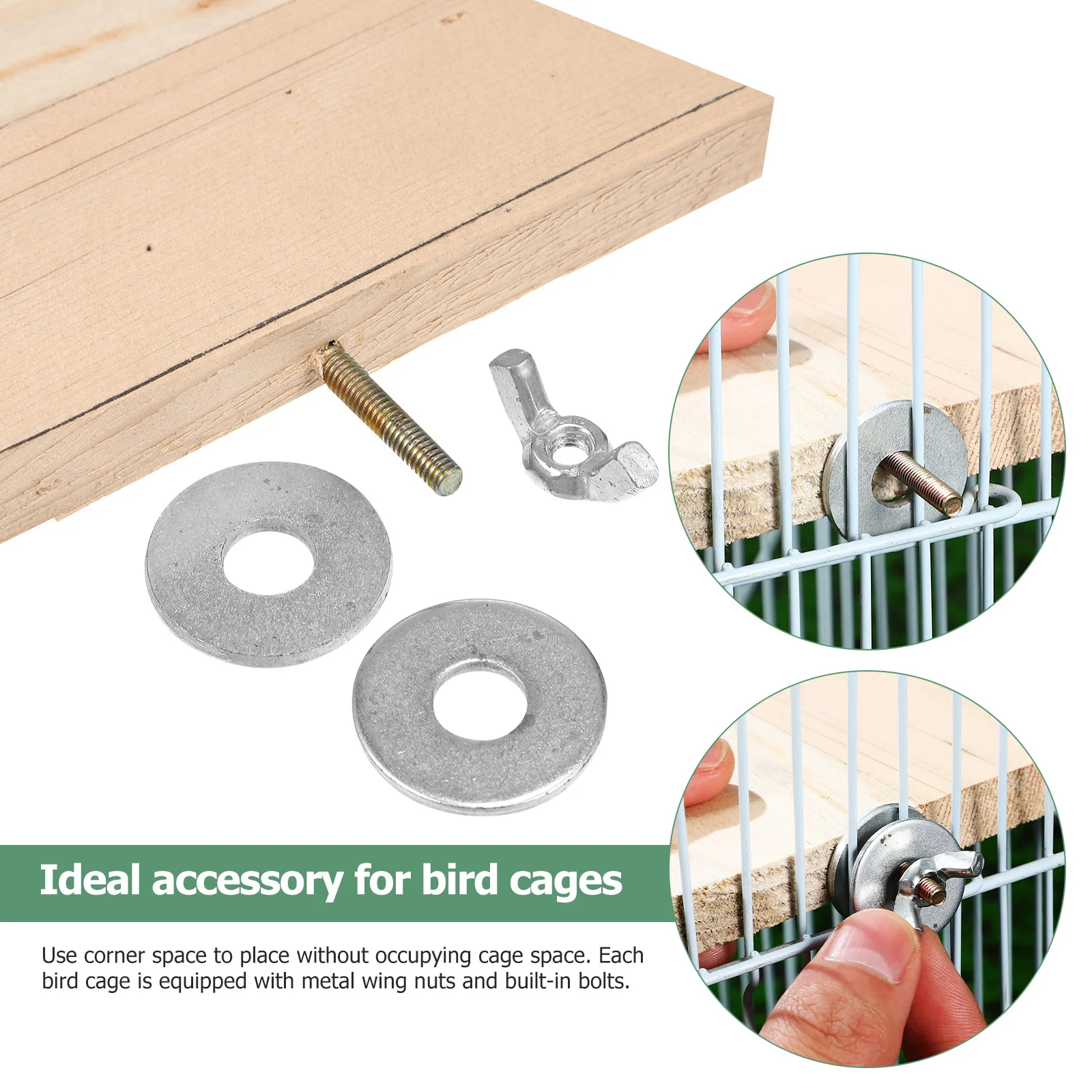 

2 Pcs Perch Platform Wood Cage Accessories for Small Birds Parakeets Budgies Parrot St L ings Parrot St Spaces
