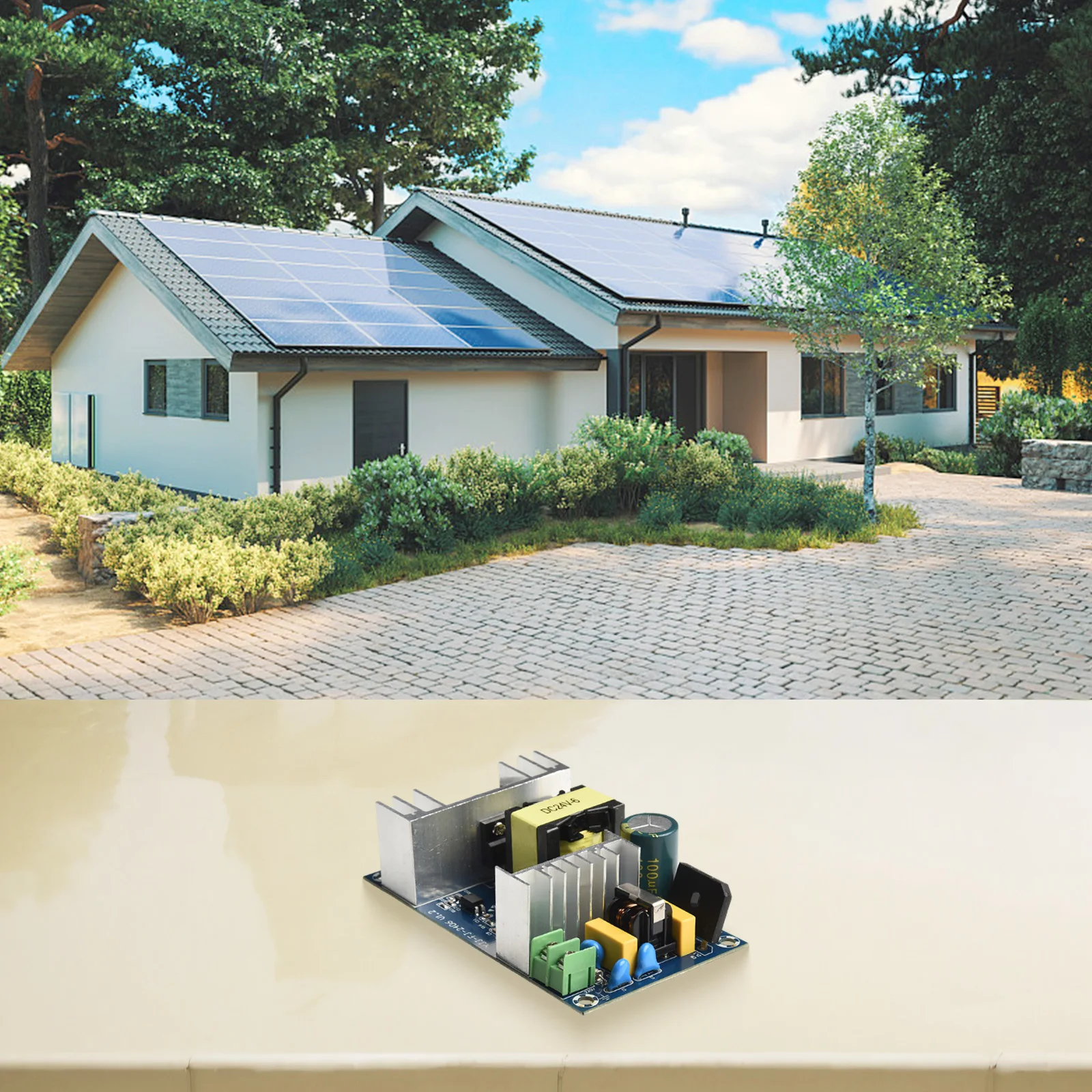 

Switch Power Supply AC To DC Converter Heat Dissipation With Heat Sinks High Efficiency Power Conversion 11.5 X 6.5 X 3.5cm