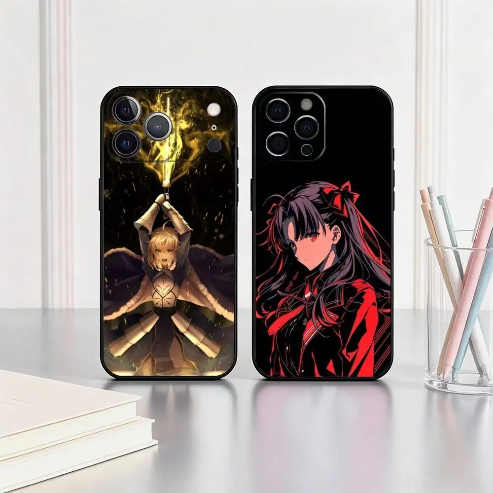 Fate S-Stay Night Saber  Phone Case For iPhone 17, 16,15,14,13,12,11 Plus,Pro Max, Others Soft Black Cover Gift