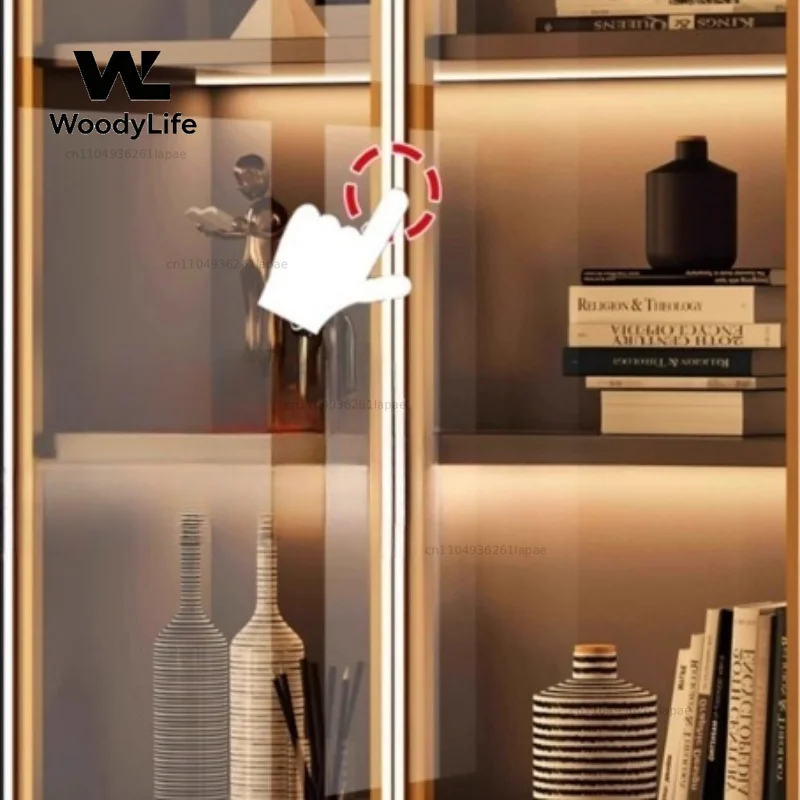 Shelves Nordic Glass Door Bookshelf Storage Shelves Organizers Cabinet Bedroom Bookcase Children's Library Home Furniture - view 6