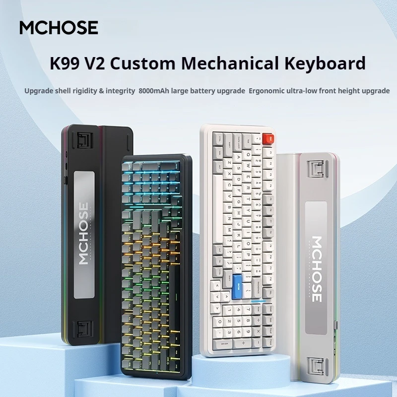 

K99v2 Mchose Computer Peripheral Customized Mechanical Keyboard Wireless Three Mode Bluetooth Game Office Mechanical Keyboard