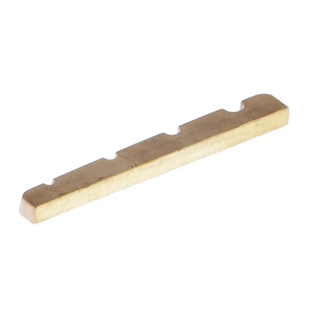 Brass Electric Bass Nut 4 String Slotted Nut Replacement Parts for Enhanced Tone and Durability