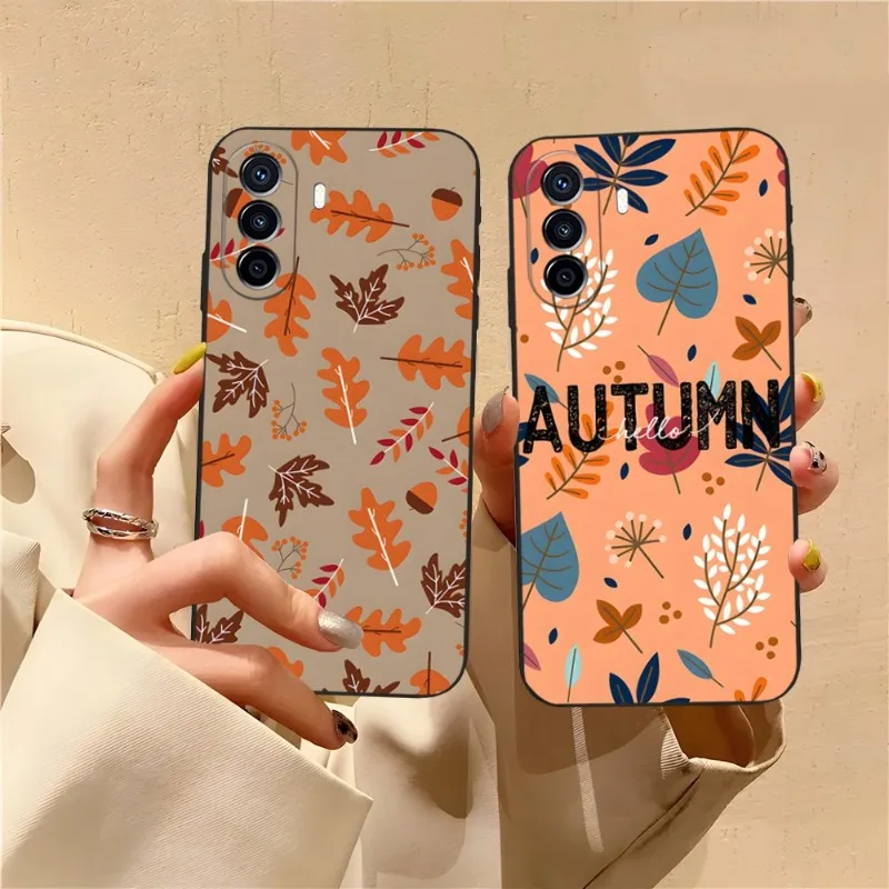 Autumn Animal Fall Halloween Phone Case Funda For Huawei P30 P40 P50 P10 P20 Lite Mate 40 Pro Plus Psmart Z 6 7 5 Back Cover