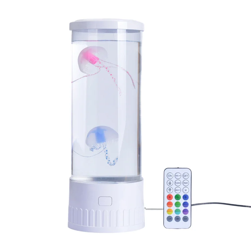 

ABRE-Jellyfish Lamp Aquarium Ocean Night Lights 7Colors LED Jellyfish Mood Lights With For Home Bedroom Desktop Decoration