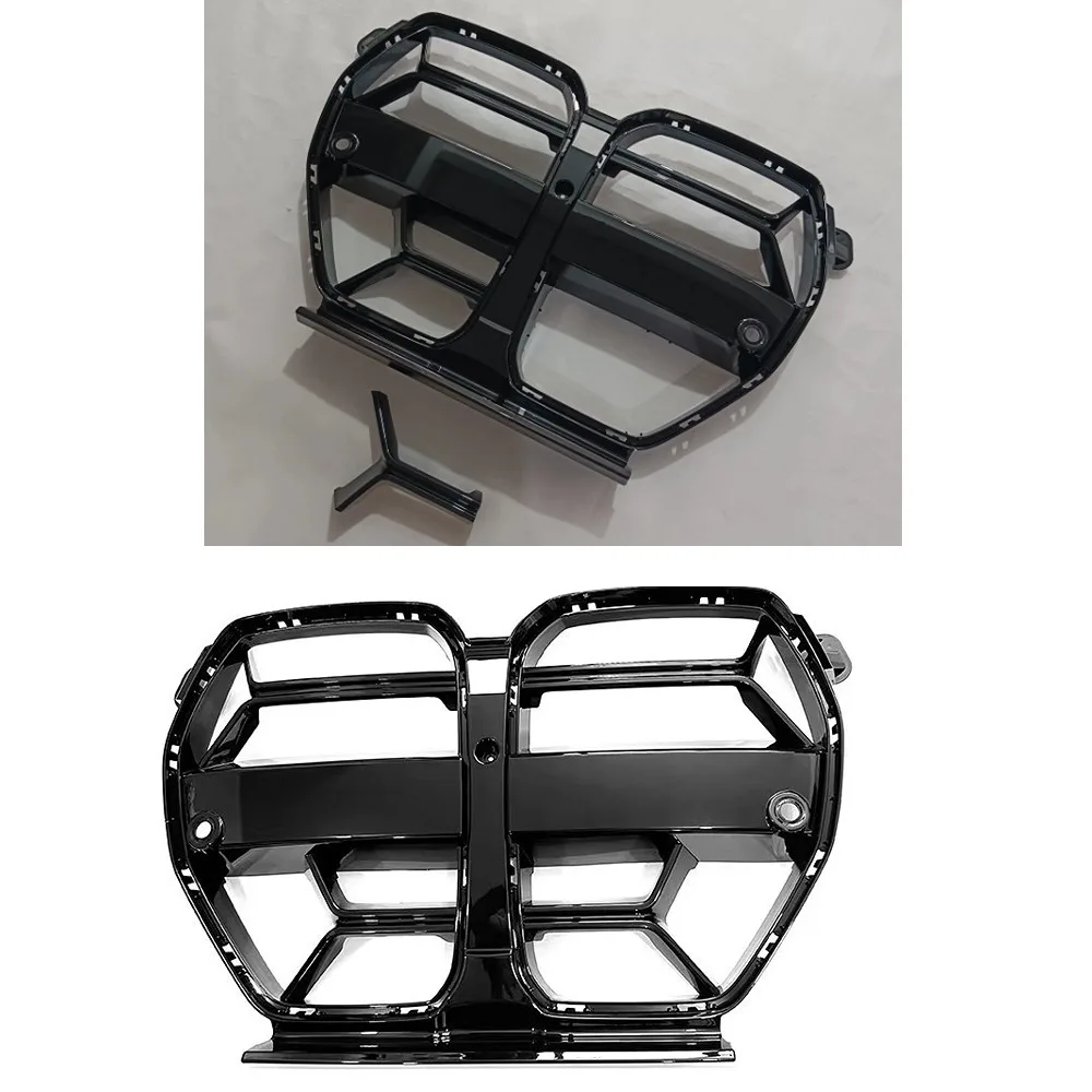 For 2021-2024 BMW G80 G81 M3 G82 G83 M4 Front Inlet Radiator Grille Bumper Grill Hood MeshGlossy Black Hood Grill ACC