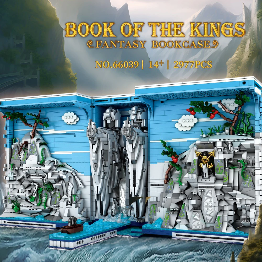 2977PCS Book Of THe Kings Bookend Building Blocks God Stone Statue Famous Landscape Model Bricks Desktop Ornaments Kids Toy Gift