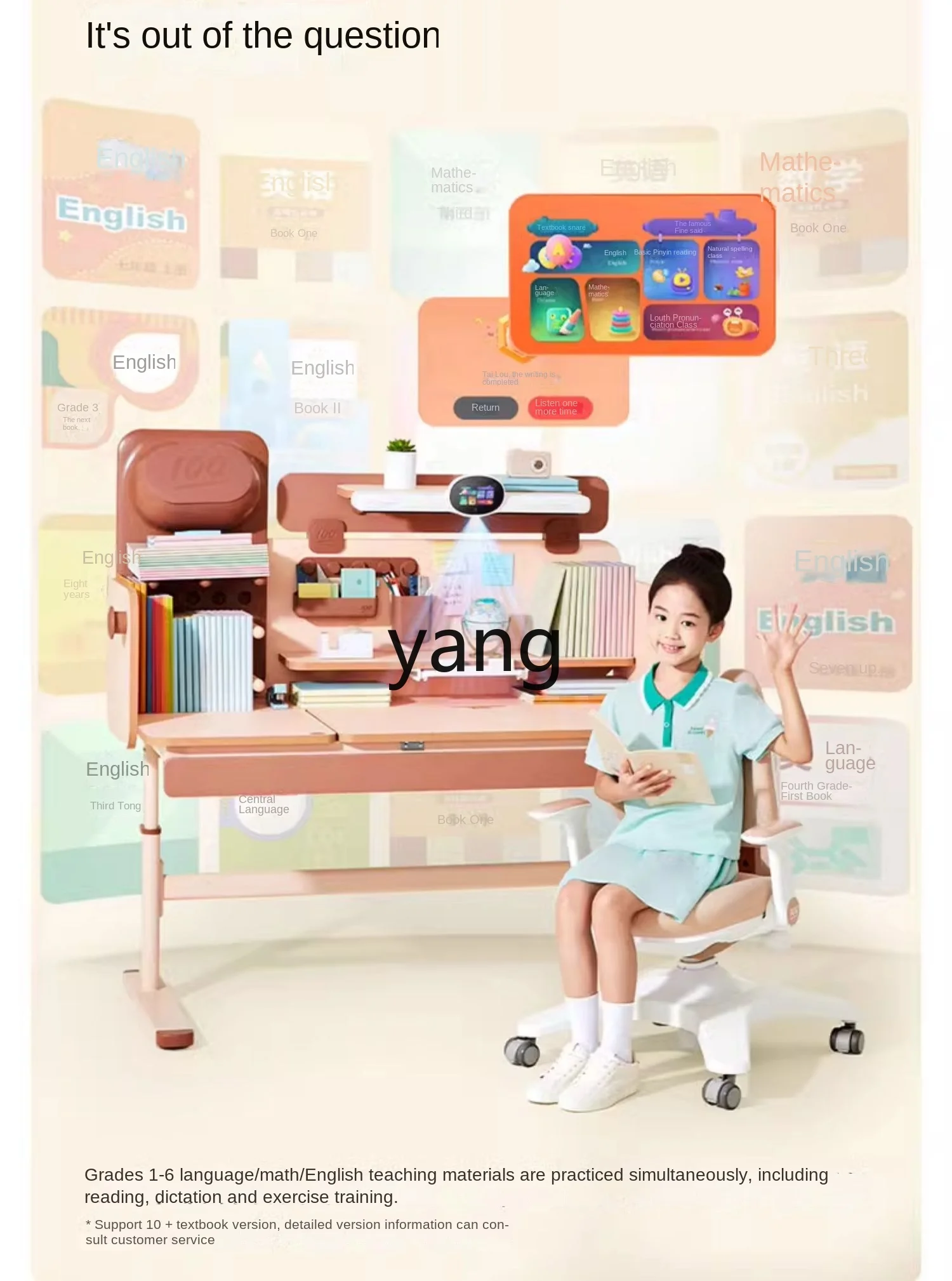 CX Children's Desk Learning Primary School Student Home School Desk and Chair