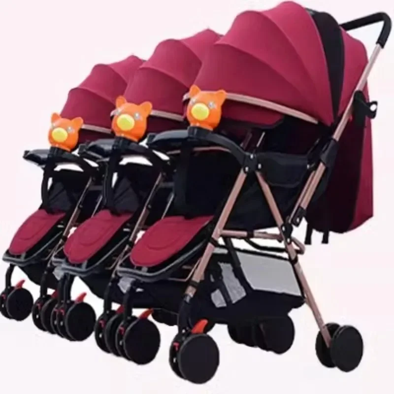 Twins, triplets, strollers can be split, sit, lie, fold, enter elevators, high view trolleys.