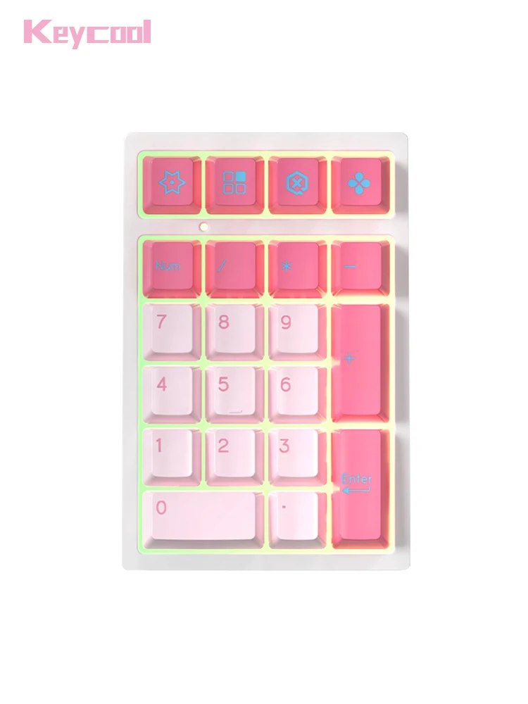 Imagem -05 - Teclado com Fio com Pbt Keycap Rgb Banker Number Pad 21 Teclas Hotswap