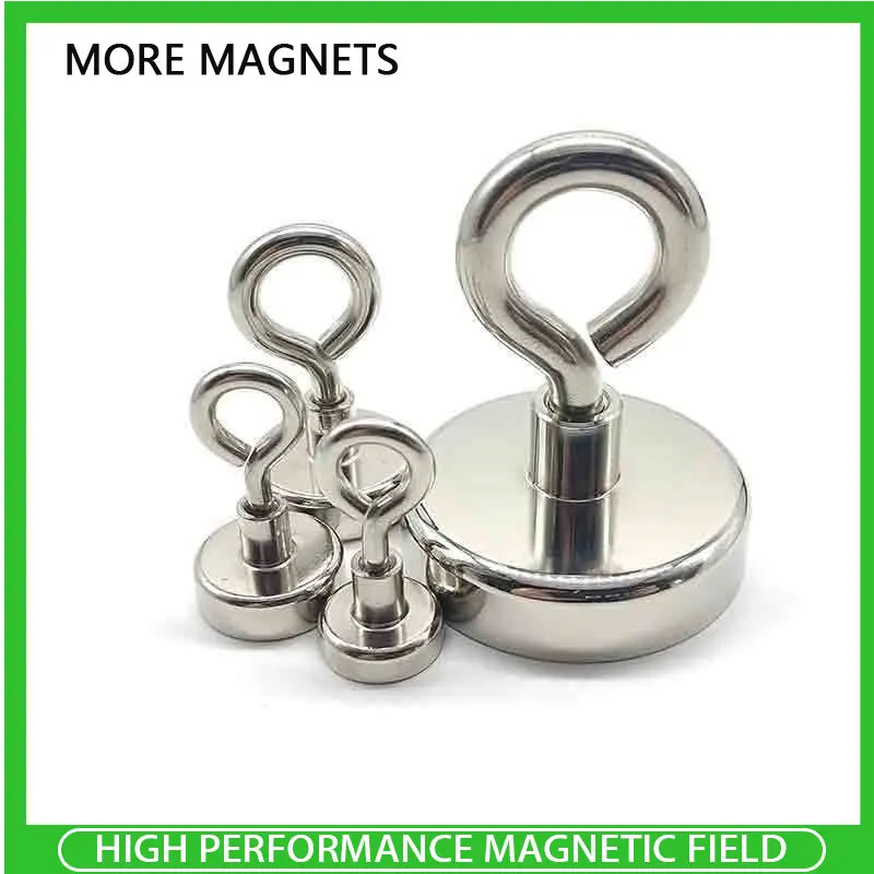 

KNF16~KNF75 Neodymium Fishing Magnets Magnetic Hooks Salvage Magnets Neodymium Round Powerful Rare Earth Magnet Searcher