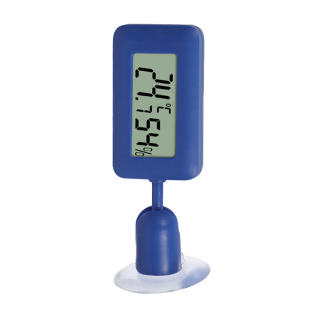 Mini Digital Reptile Thermometer Rotating Hygrometer With Luminous Suction Cup High-selling Tool Accessories