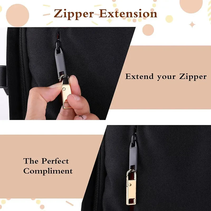 5/10Pcs Zipper Slider Puller Replacement Instant Zipper Tab Repair Zippers Handle Mend Fixer Buckle for Suitcase Sewing Craft