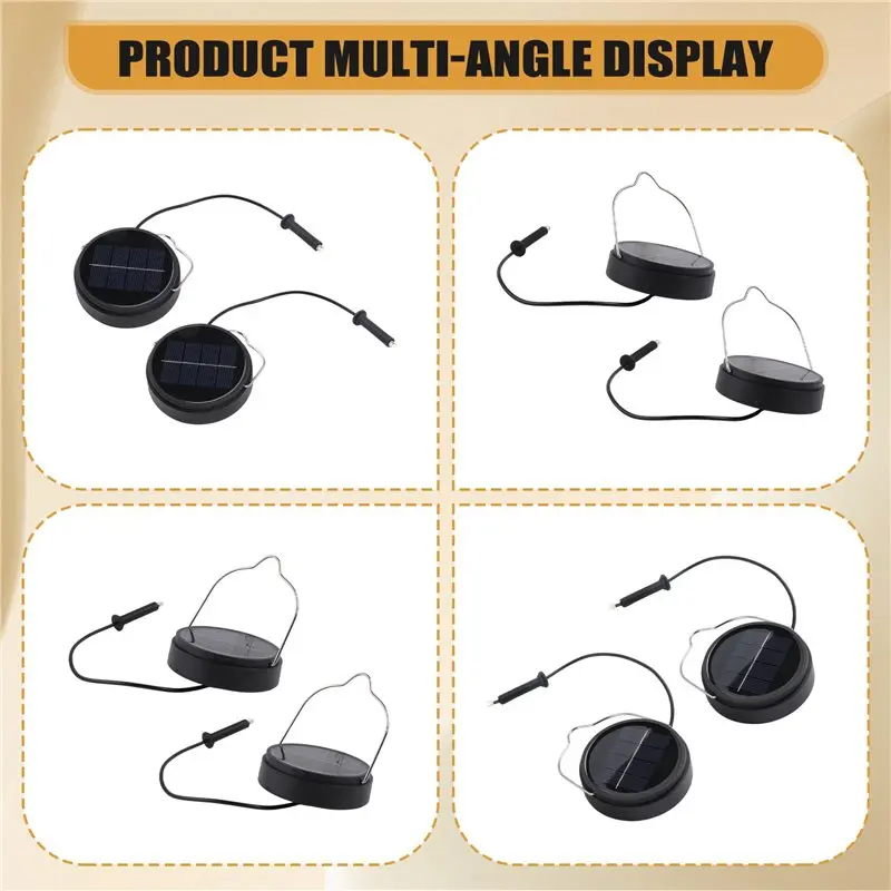 SEWS-10Pack 600Mah Solar Lights Replacement Top For Outdoor Lantern Lights Waterproof For Garden, Yard,DIY Birthday Gifts