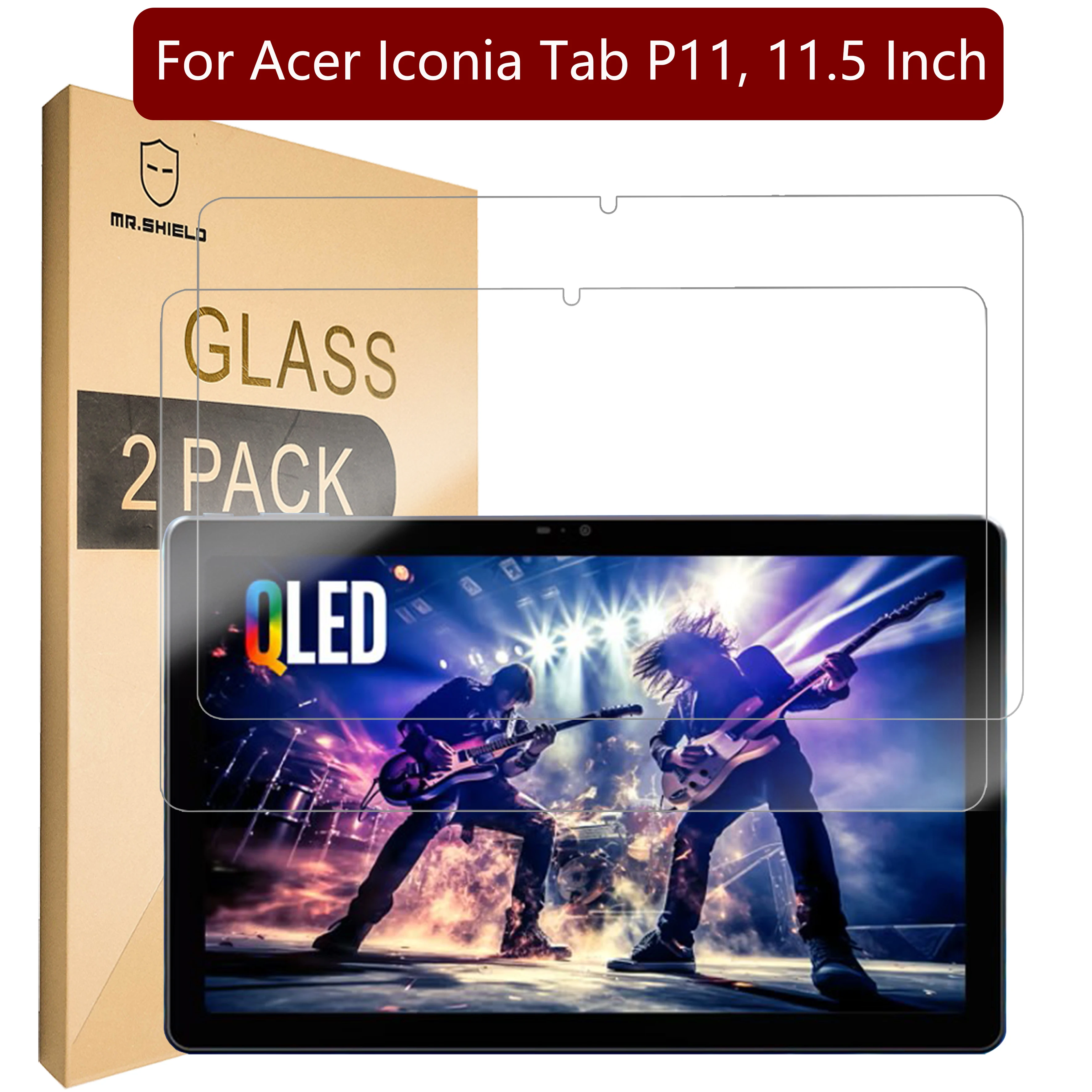 

Mr.Shield Screen Protector compatible with Acer Iconia Tab P11,11.5 Inch [Tempered Glass] [2-PACK] [9H Hardness]