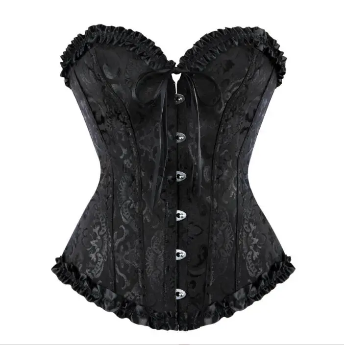 

corset fetish Sexy Lace Plus Size Erotic Zip Floral Women Bustier Corsets Overbust Lingerie Vintage Victorian Fashion