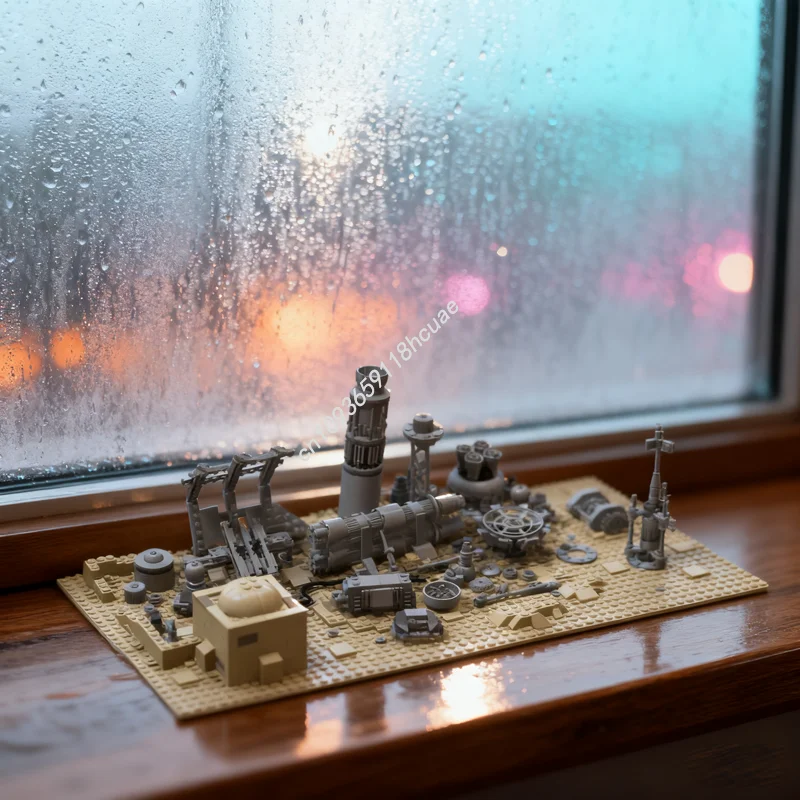 933 pièces MOC Tatooine Mos Eisley Junkyard étoile modèle blocs de construction cadeaux de noël Architecture assembler bricolage brique créative