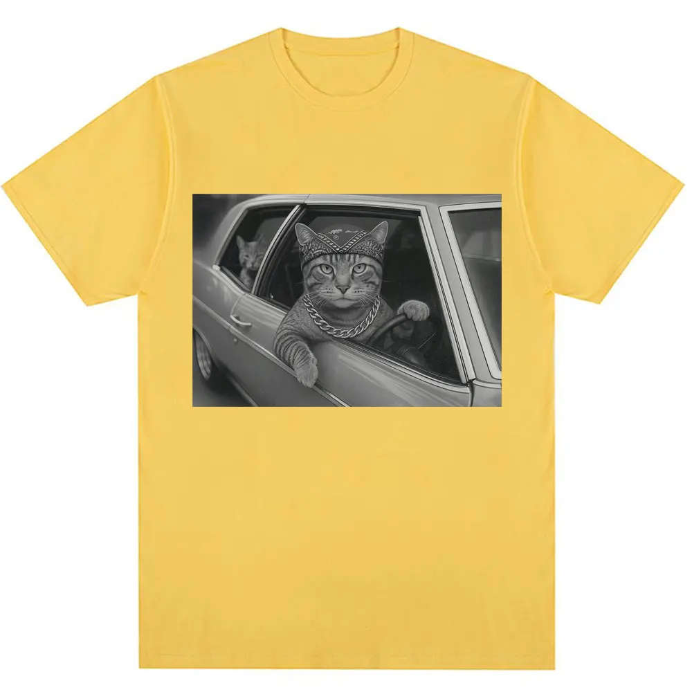 Camiseta Vintage divertida de gato Gang Meme para mujercamiseta fresca a la modacamisetas غير رسمية de verano de gran taille #3