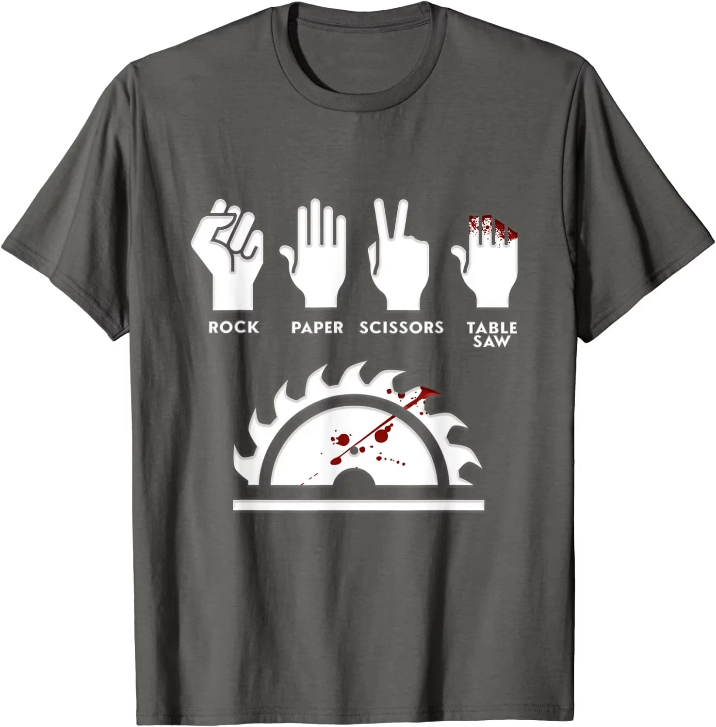 2026 New Rock Paper Scissors Table Saw Funny Carpenter T-Shirt Prevailing Men's Tees Normal Top T-shirts Cotton Slim Fit