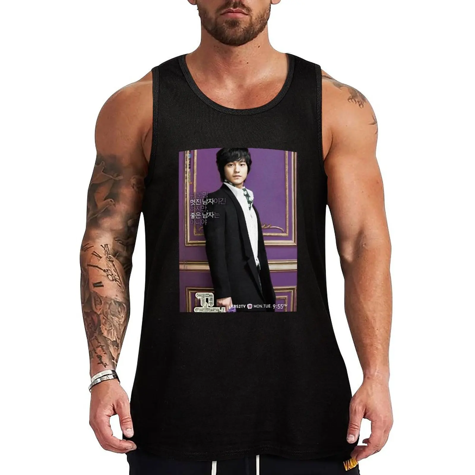 

Boys Over Flowers V6 Tank Top Men sleeveless tee mens gym clothes summer clothes basketball clothing