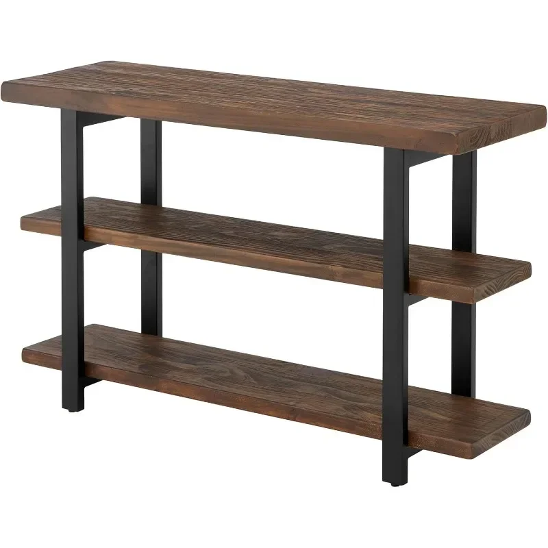 Sonoma L Reclaimed Wood Media/Console Table with  Shelves