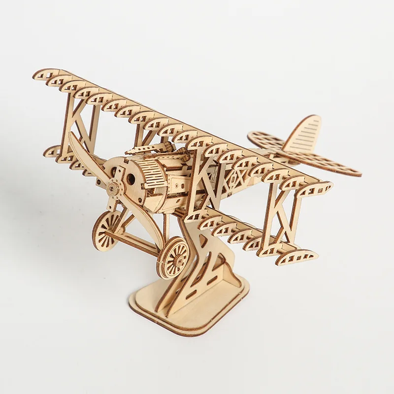 

New aircraft 3D puzzle wooden toys puzzle assembly toys DIY creative ornaments