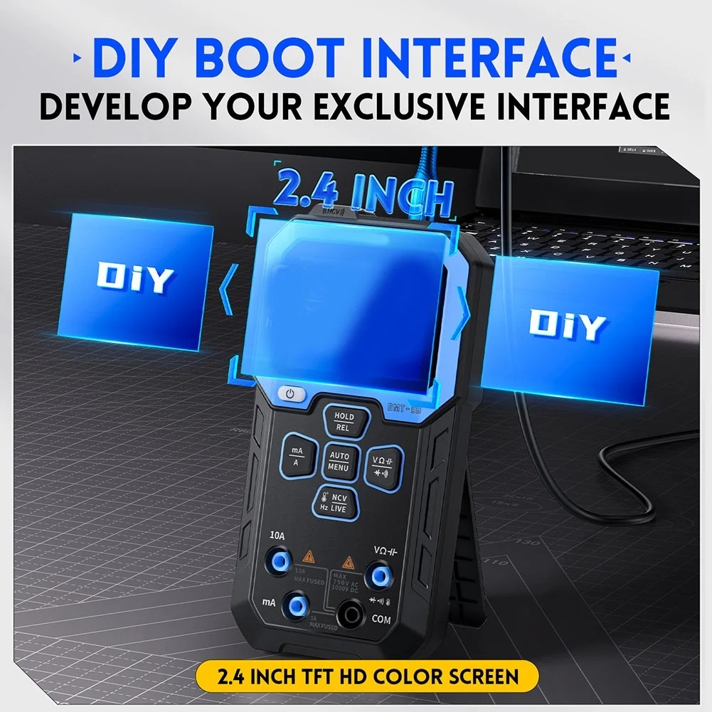 Intelligent Multimeter DMT99 with TFT HD Color Display for Non Contact Voltage Detection and High Precision Measurements