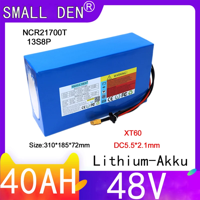 

Original 48V 40Ah 21700T lithium battery pack with BMS 1500W high-performance for scooter electric scooter rechargeable cycle