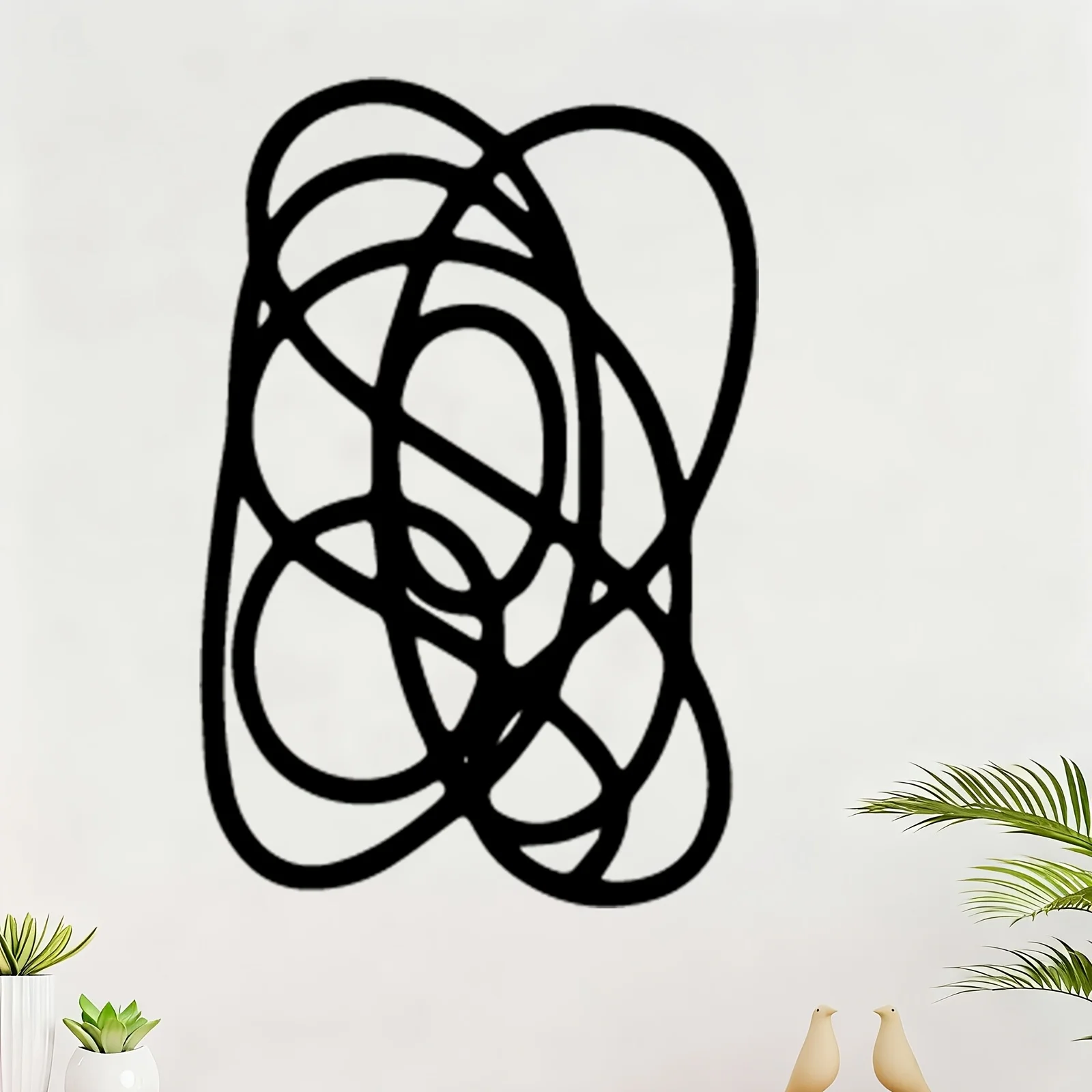 Abstrakte Metall-Wandskulptur, Exquisiter Moderner Akzent für Wohnzimmer & Innenbereich