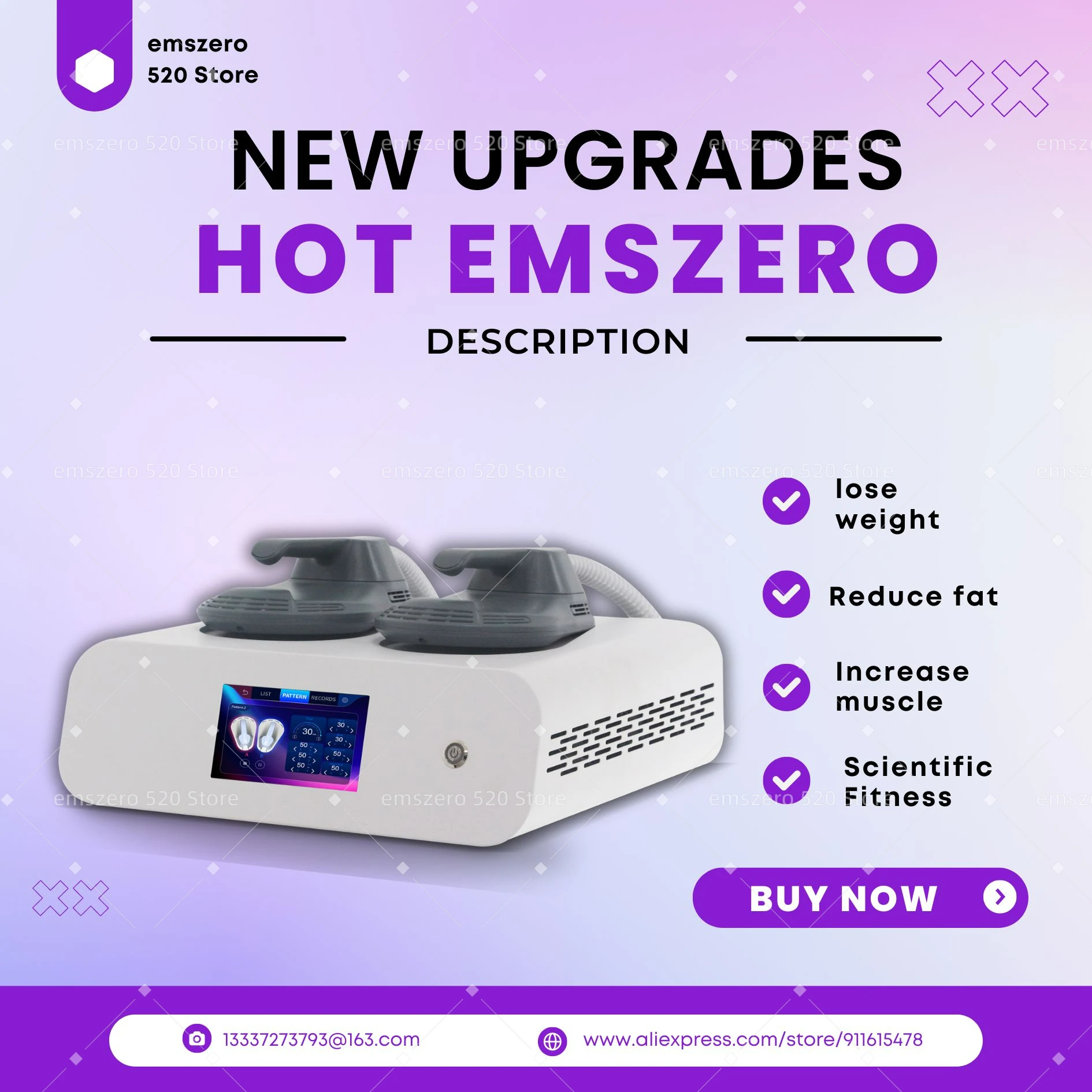 

High-intensity EMSZERO Portable Equipment to Exercise and Strengthen Muscles and Burn Fat HI-EMT Technology for Home Use