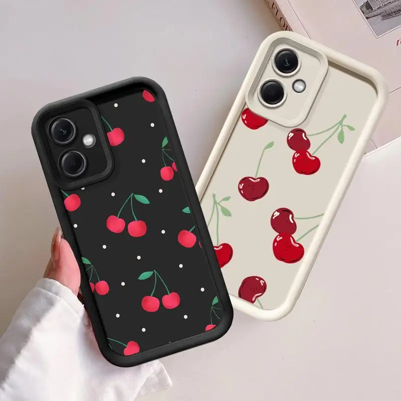 Cherry Phone Case for Xiaomi Redmi 12 4G 12C 13C A1 A2 A2 Plus A3 A3x Poco X3 C50 C51 C61 5G Soft Cover