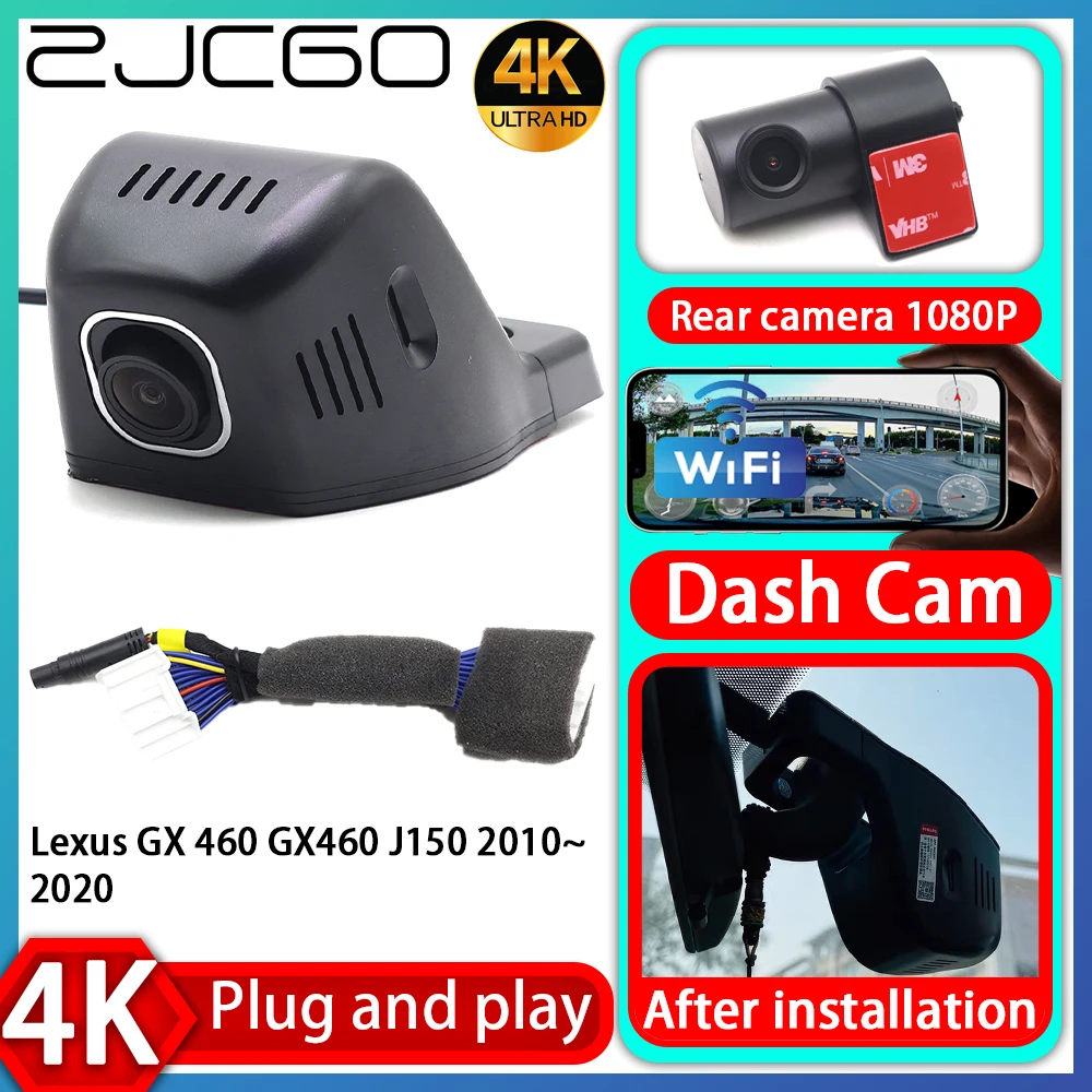 

UHD 4K 2160P Plug and Play DVR Dash Cam UHD Video Recorder for Lexus GX 460 GX460 J150 2010~2020