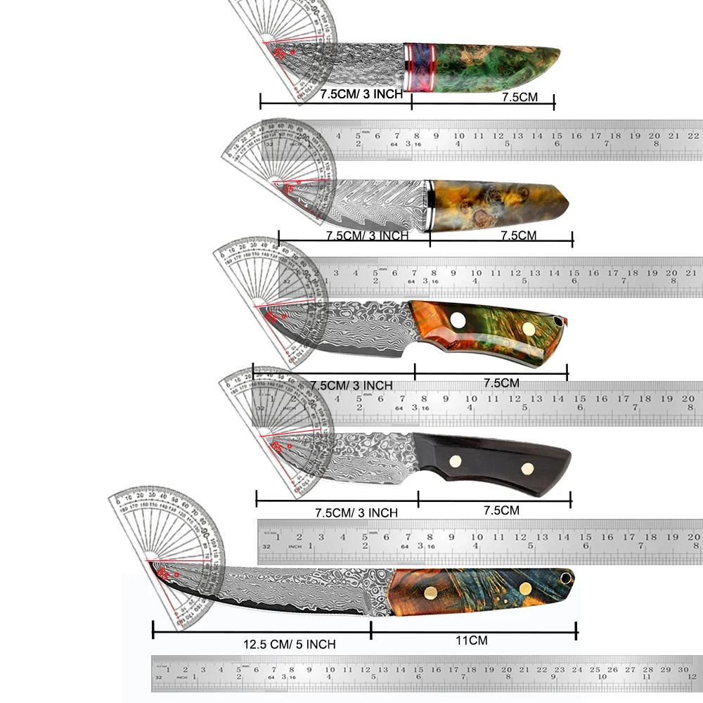 XITUO Full Tang Damascus steel Paring knife Japanese Chef Kitchen Utility Fruit Knife Wholesale &Dropshipping&OEM Logo