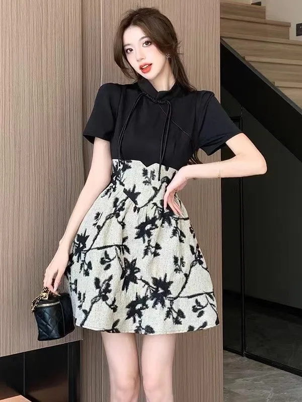 

Temperament Celebrity Dress Summer 2024 New Chinese Light Maturity Style Slimming Improvement Qipao Dress Short sleeved 1Q9W