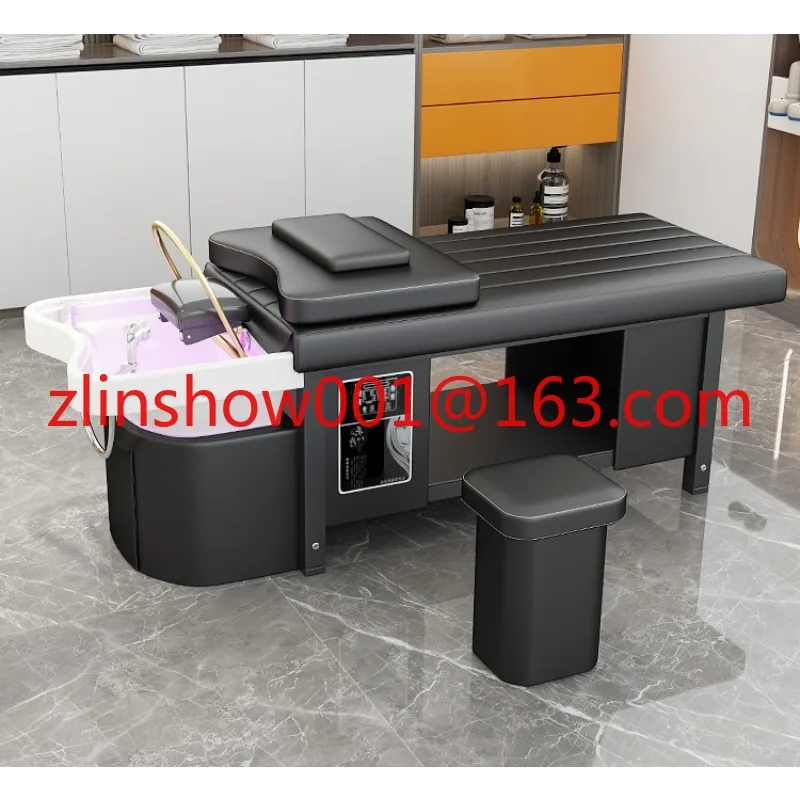 Beauty Salon for Hair Salon Thai Head Treatment Water Circulation Fumigation Flat Lying Ceramic Basin Shampoo Chair